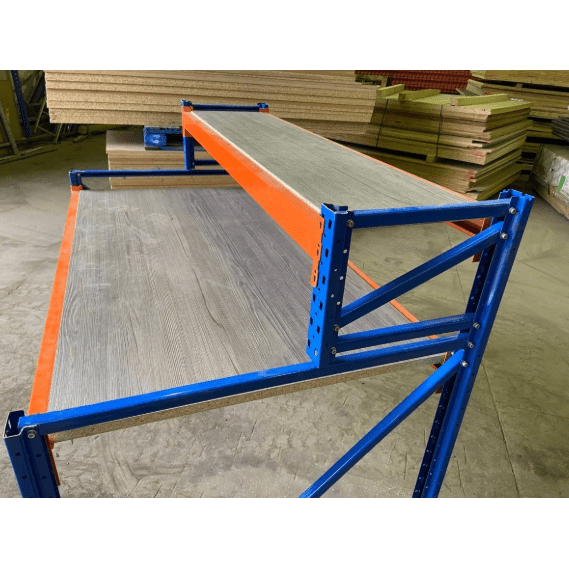 2 Tier Heavy Duty Workstation With Chipboard Shelves — UK Pallet Racking