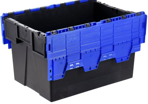 Attached Lid Euro Storage Container With Coloured Lids - UK Pallet Racking