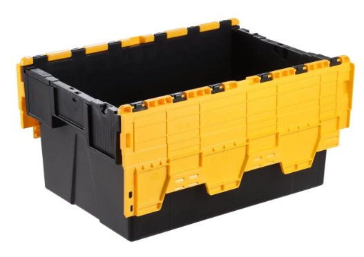 Attached Lid Euro Storage Container With Coloured Lids - UK Pallet Racking