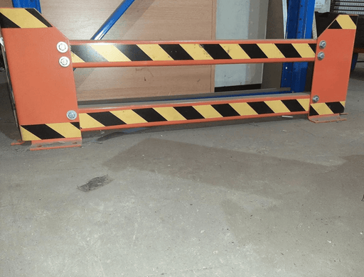Pallet Racking Safety Protection Barrier Including Corner Guards For 900mm Back to Back Racking - UK Pallet Racking