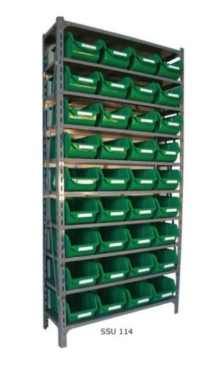 Shelf Unit with Storage Bins - UK Pallet Racking