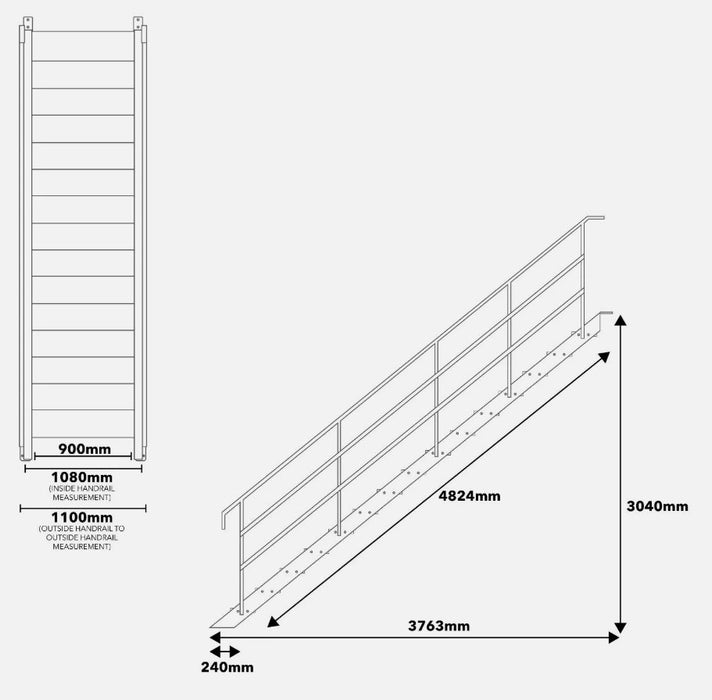 Steel Mezzanine Staircase - UK Pallet Racking