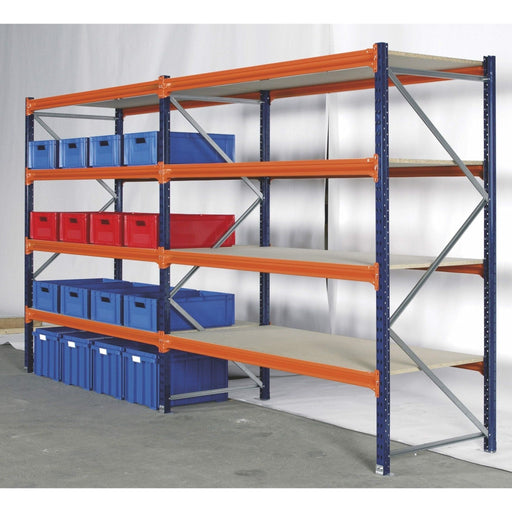 Longspan Racking Bay 4 Shelf 1.5m (High) x 1.5m (Wide) 0.6m (Deep) - UK Pallet Racking