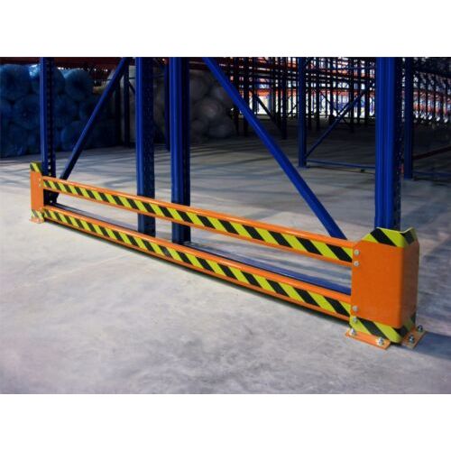Pallet Racking Safety Protection Barrier Including Corner Guards For 1100mm Racking - UK Pallet Racking
